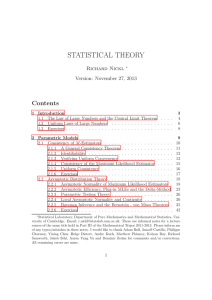 statistical theory - Statistical Laboratory