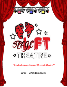 2015 - 2016 Handbook - Stage Left Theatre