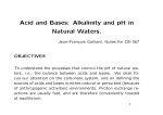 Acid and Bases: Alkalinity and pH in Natural Waters.