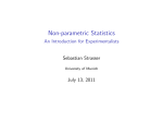 Non-parametric Statistics - An Introduction for Experimentalists