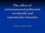 The effect of environmental pollutants on thyroid and