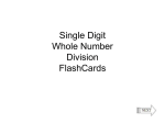 Single Digit Whole Number Addition Flash Cards