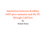 Interaction between Keithley 6485 pico-ammeter and the
