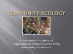 Community Ecology - Biology at Mott