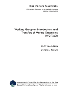Working Group on Introductions and Transfers of Marine Organisms