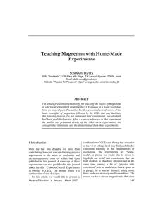 Teaching Magnetism with Home