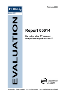 Six to ten slice CT scanner comparison report version 12