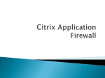 Citrix Application Firewall