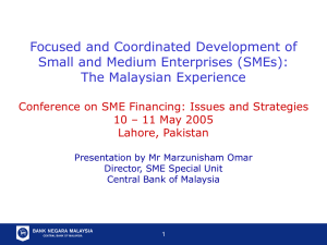 (SMEs): The Malaysian Experience