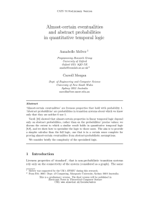 Almost-certain eventualities and abstract probabilities in quantitative