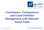 Governance, Transparency and Good Portfolio Management