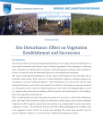 Site Disturbance: Effect on Vegetation Establishment and