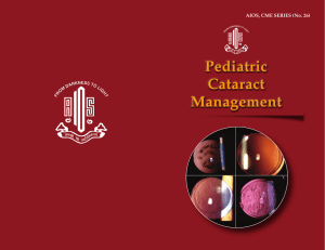 Pediatric Cataract Management - All India Ophthalmological Society