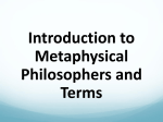 Introduction to Metaphysical Terms