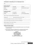 Orthodontic Continuation of Care Submission Form