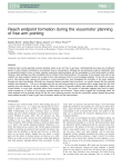 Reach endpoint formation during the visuomotor planning of free