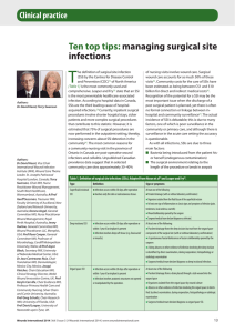 Ten top tips: managing surgical site infections