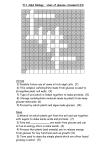 Y 11 AQA Biology: Uses of glucose crossword