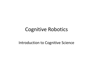 Cognitive Robotics - Cognitive Science Department
