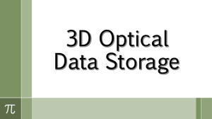 3D Optical Data Storage CONTENTS