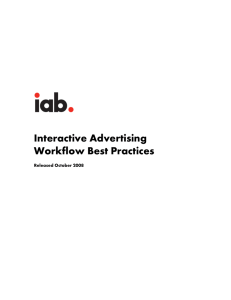 Interactive Advertising Workflow Best Practices