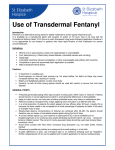 Use of Transdermal Fentanyl