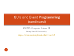 GUIs and Event Programming (continued)