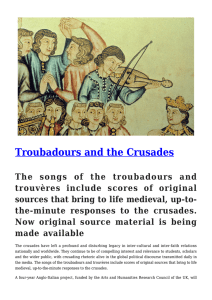 Troubadours and the Crusades