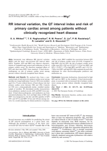 RR interval variation, the QT interval index and risk of primary