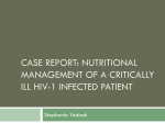 Nutritional Management of a Critically Ill HIV
