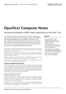 OpenText: Composer Notes