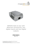 HER040 Add-on box with Ethernet connectivity, two digital inputs
