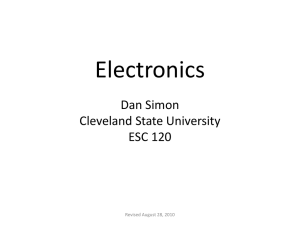 “Switch-On” Electronics - Cleveland State University