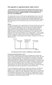 The superhet or superheterodyne radio receiver