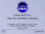 Cardiac Health Lunch-N-Learn Presentation