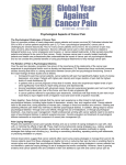 Psychological Aspects of Cancer Pain