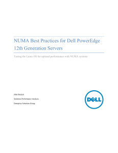 NUMA Best Practices for Dell PowerEdge 12th