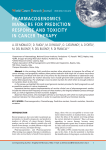 PHARMACOGENOMICS MARKERS FOR PREDICTION