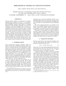 HIERARCHICAL MODELS OF VARIANCE SOURCES Harri Valpola