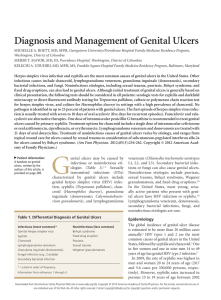 Diagnosis and Management of Genital Ulcers