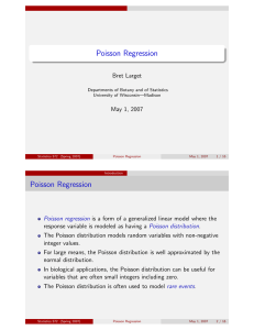 Poisson Regression - Department of Statistics
