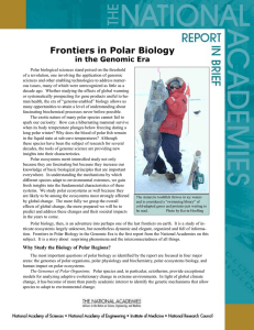 Frontiers in Polar Biology - Division on Earth and Life Studies