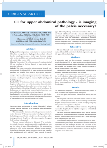 ORIGINAL ARTICLE ORIG ORIGI CT for upper abdominal pathology