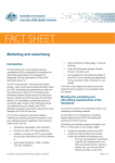 Fact sheet—Marketing and advertising