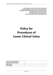 Policy for Procedures of Lower Clinical Value