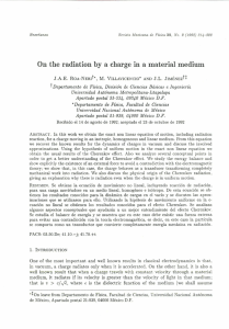 On the radiation by a charge in a material medium