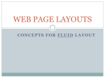 Web Page Layout and Div Tags