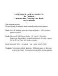 Game Programming Projects - California State University, Long Beach