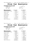 November 1, 2012 Slow Car Analysis Formulas you may need