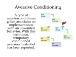 Aversive Conditioning